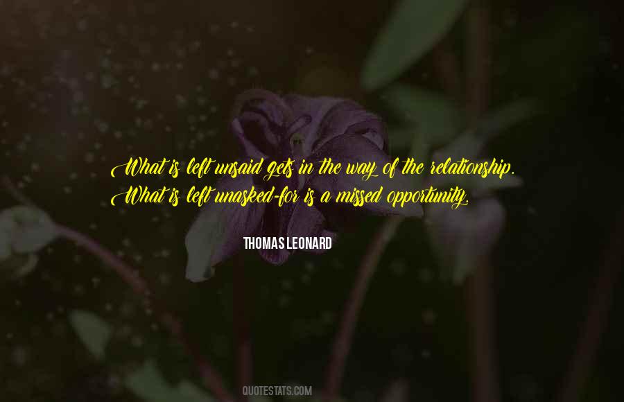 Thomas Leonard Quotes #1282835