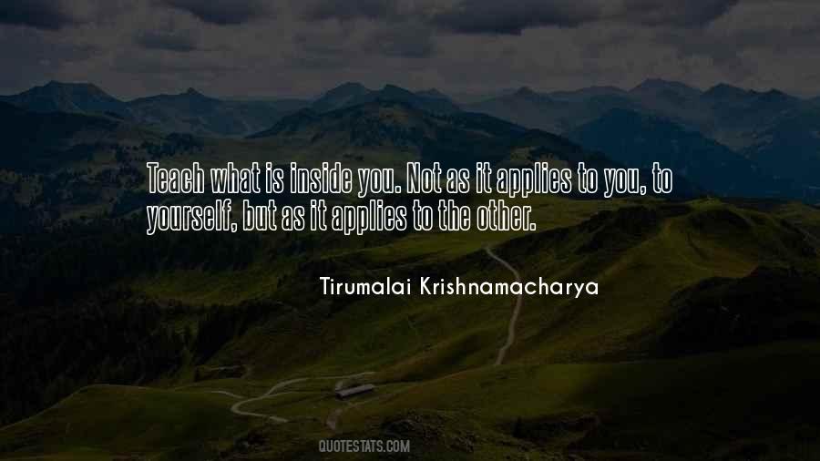Tirumalai Krishnamacharya Quotes #370427