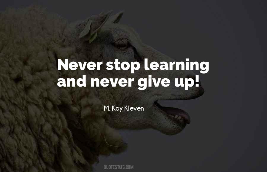 Quotes About Never Stop Learning #1504320