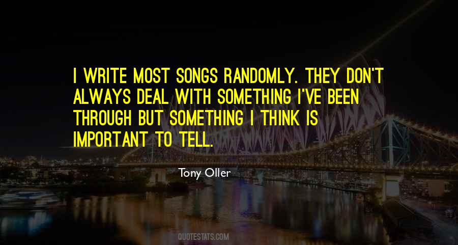 Tony Oller Quotes #487913