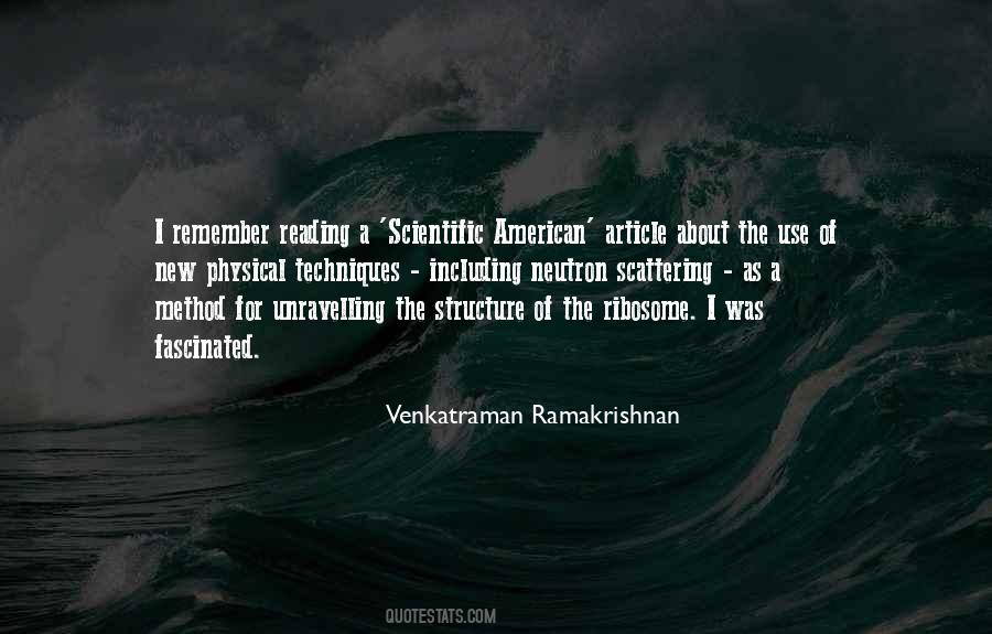 Venkatraman Ramakrishnan Quotes #281949