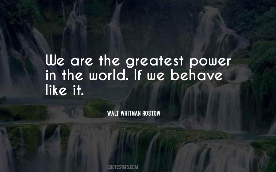 Walt Whitman Rostow Quotes #129791