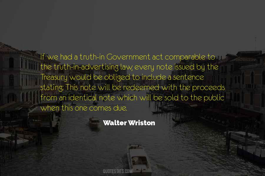 Walter Wriston Quotes #260937