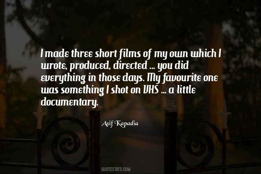 Quotes About Short Films #147752