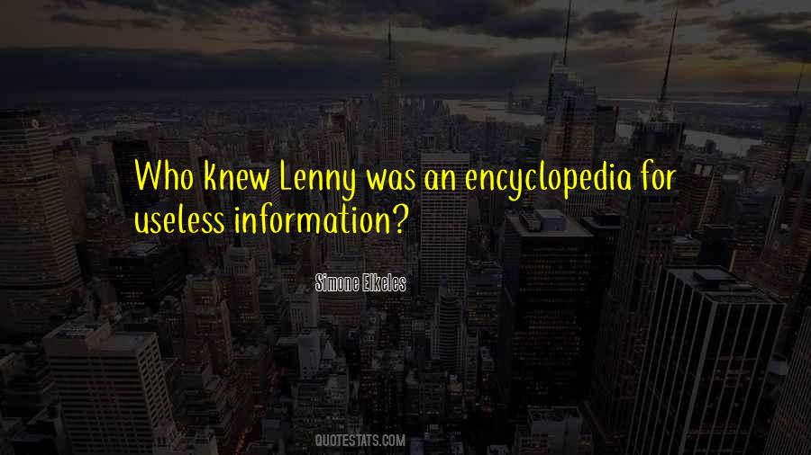 Quotes About Useless Information #997013