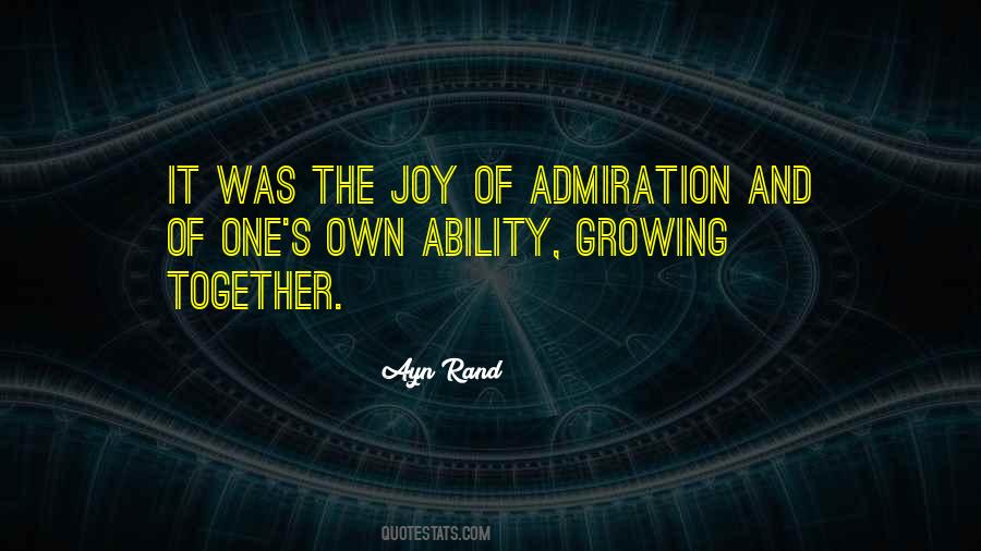 Admiration's Quotes #1011830