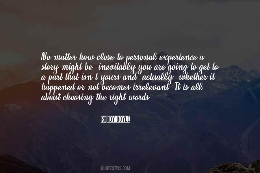 Quotes About Personal Experience #1245615