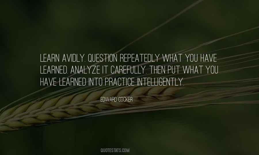 Quotes About What You Learned #204587