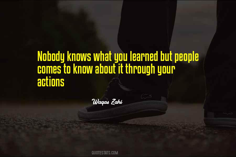 Quotes About What You Learned #418562
