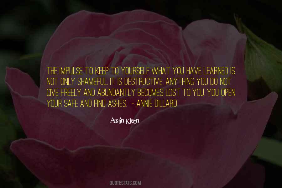 Quotes About What You Learned #62142