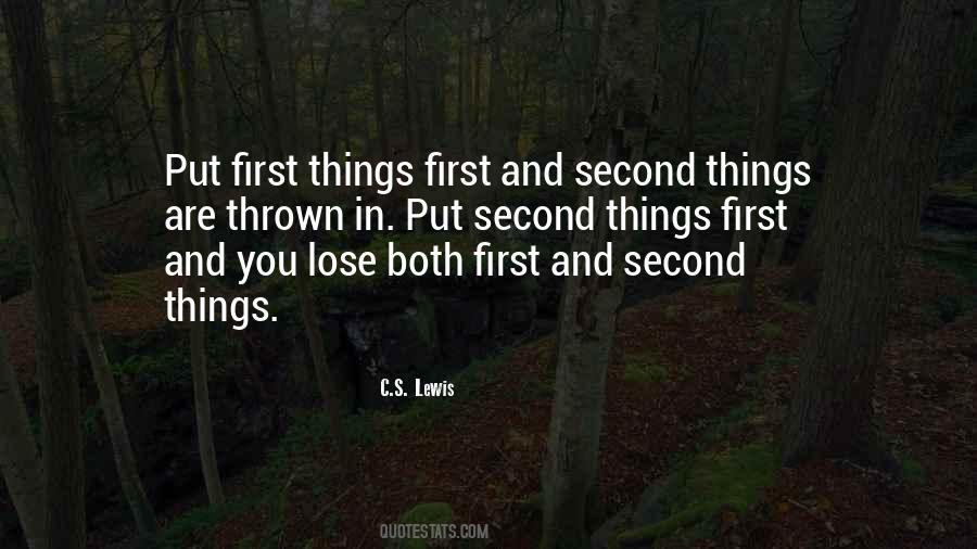 Quotes About First Things First #172668
