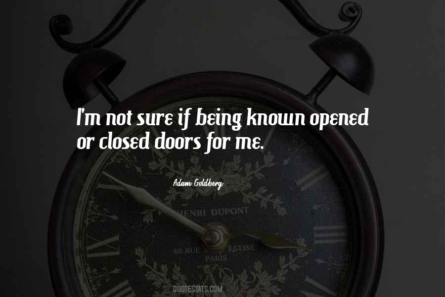 Quotes About Closed Doors #26552