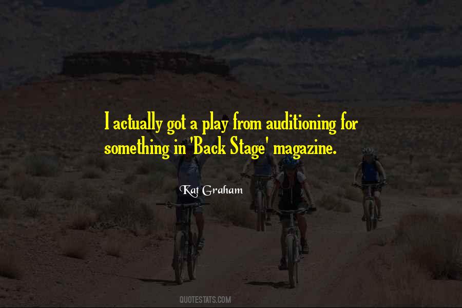 Auditioning Quotes #490600