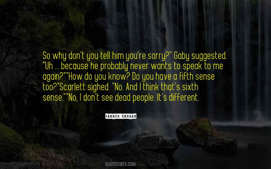 Quotes About Sorry People #263698