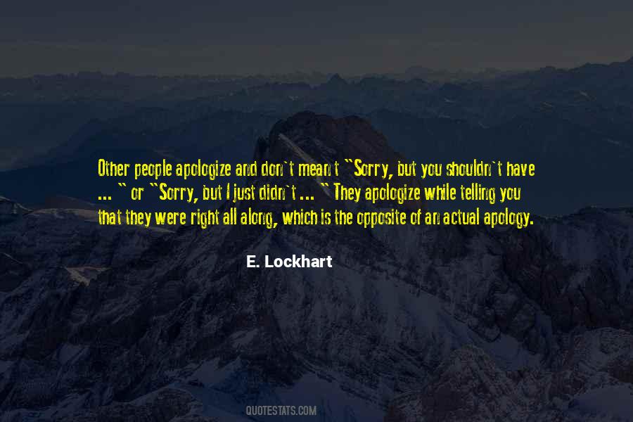 Quotes About Sorry People #503244