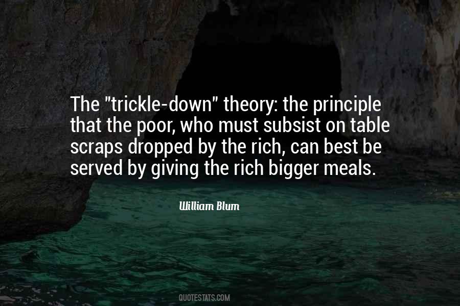 Quotes About Trickle Down #1615630
