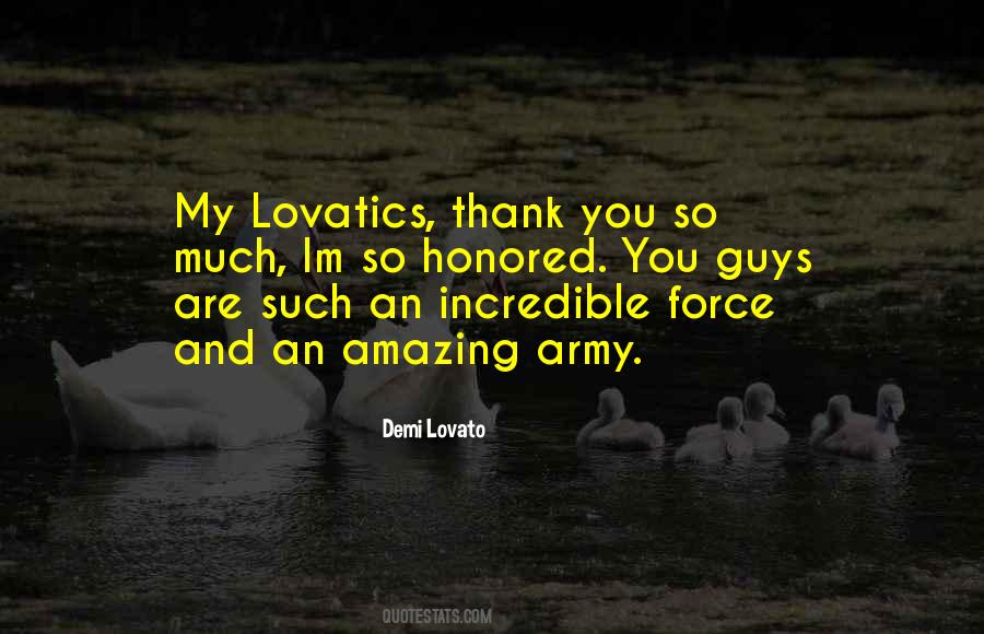 Quotes About Lovatics #37450