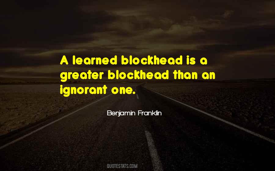 Blockhead Quotes #1673213