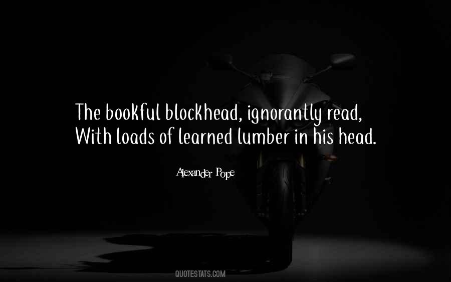 Blockhead Quotes #441534