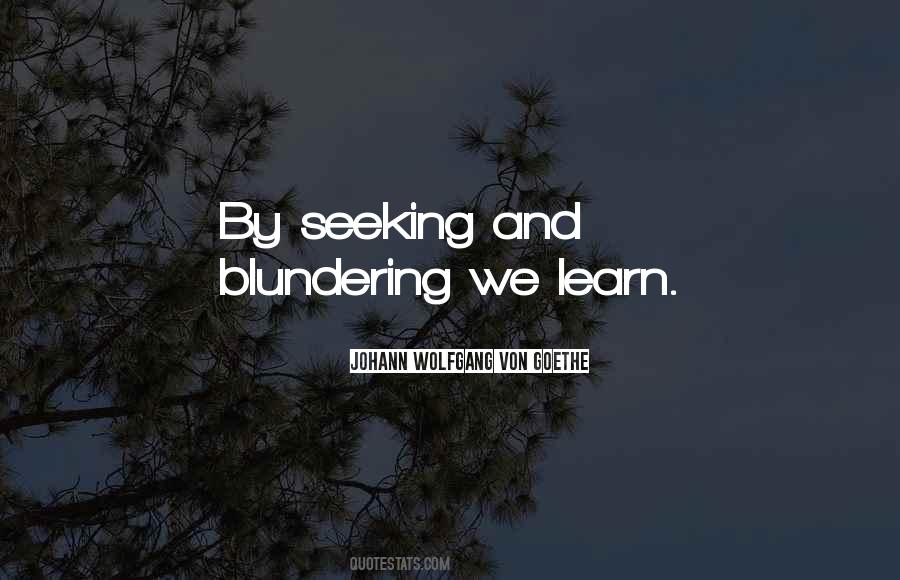 Blundering Quotes #1225320