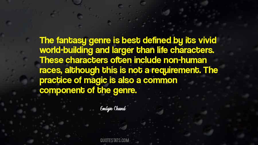 Quotes About Fantasy Genre #864081