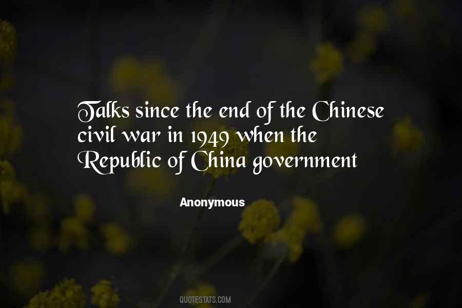 Quotes About Chinese Civil War #728976