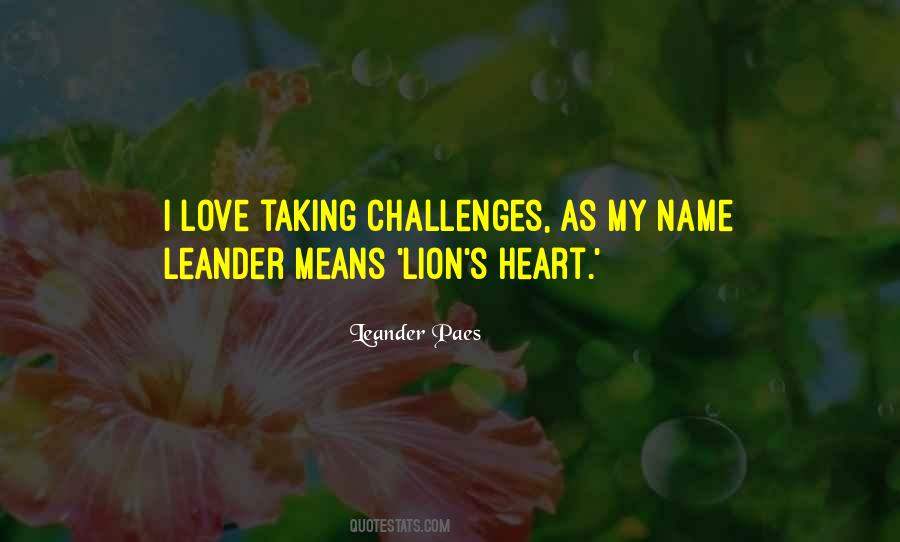 Quotes About Lion Love #1097617