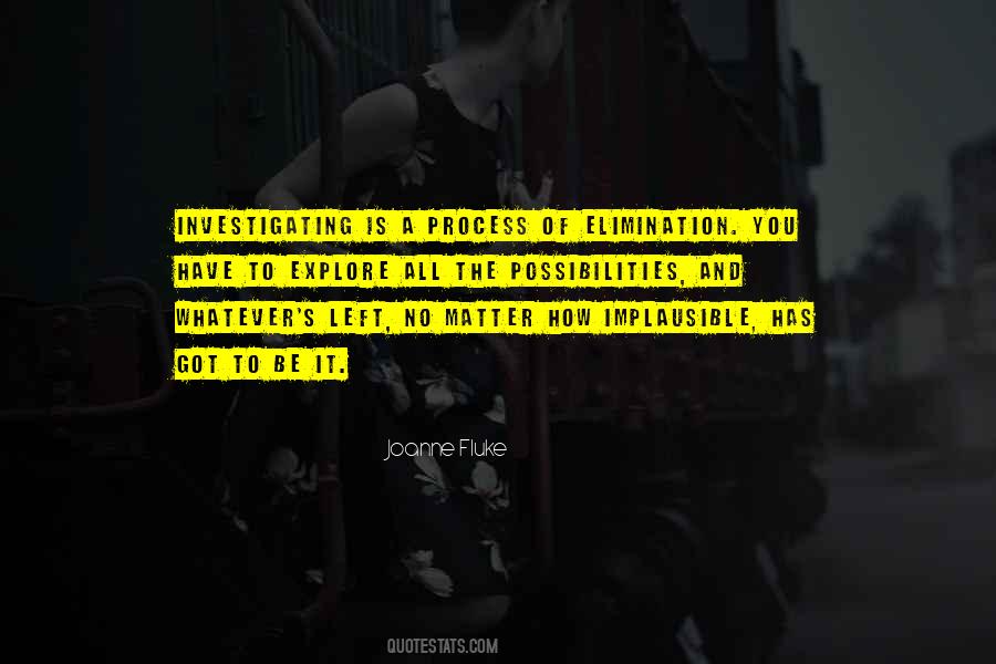 Quotes About Process Of Elimination #577281