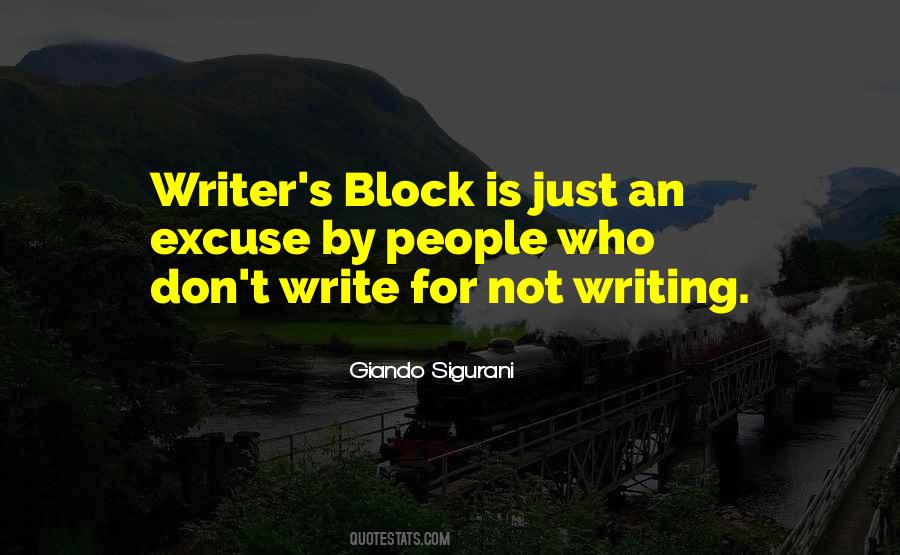 Quotes About Writing Block #575488