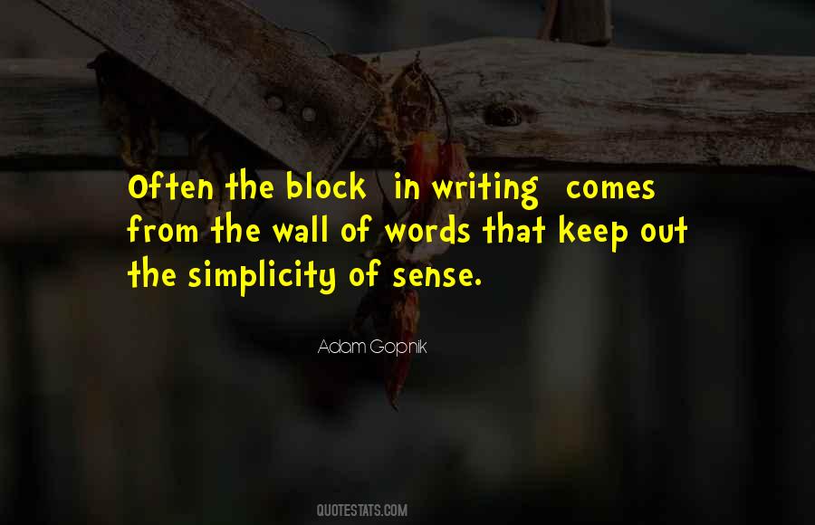 Quotes About Writing Block #996042