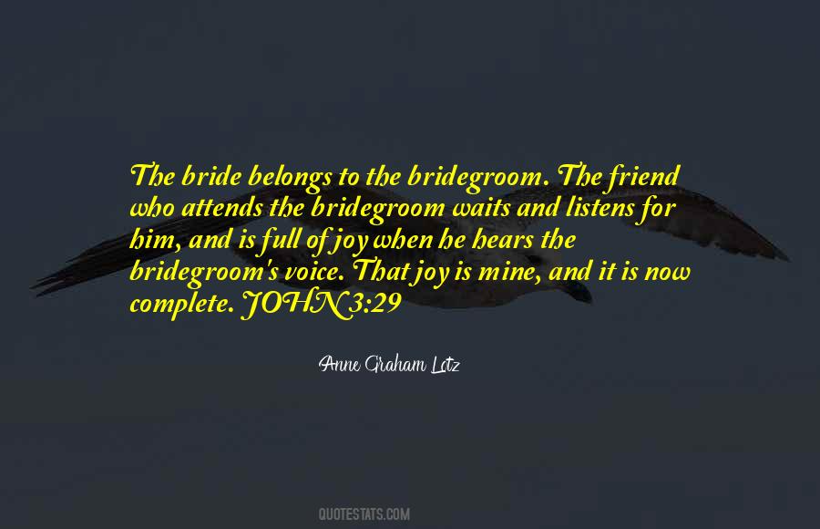 Bridegroom's Quotes #189819