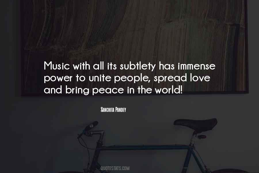 Quotes About Peace And Love #139393 Quotes About Peace And Love #139393