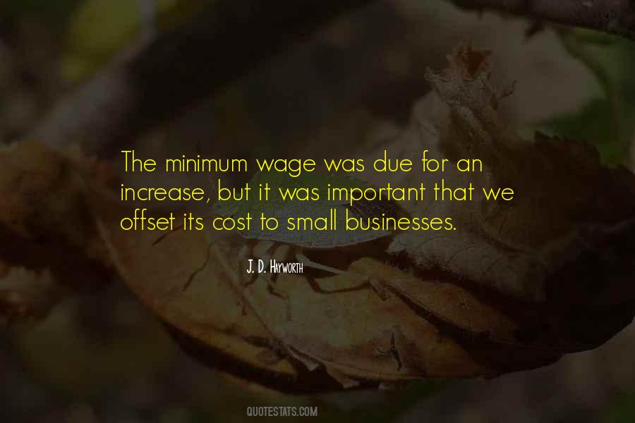 Quotes About The Minimum Wage #1555501