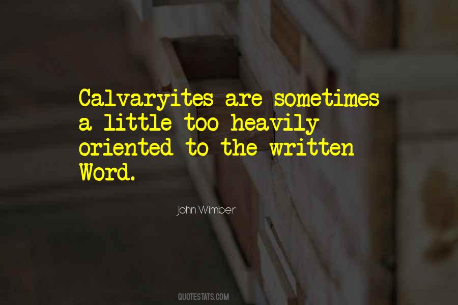 Calvaryites Quotes #449421