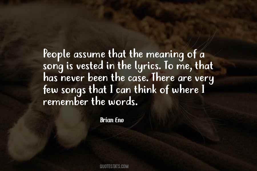 Quotes About Songs Lyrics #550598