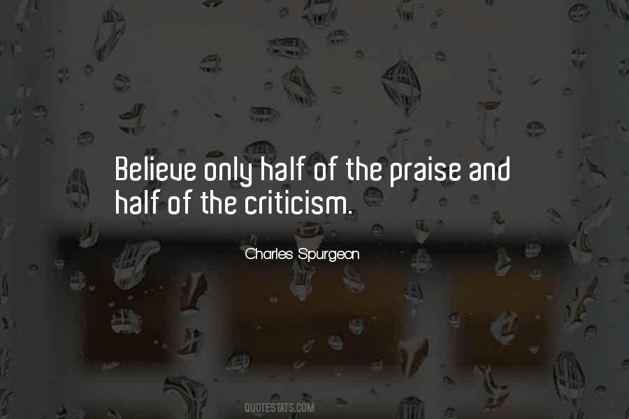 Quotes About Criticism And Praise #331305
