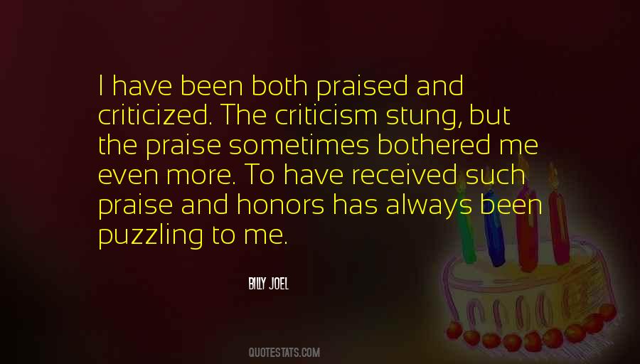 Quotes About Criticism And Praise #839202