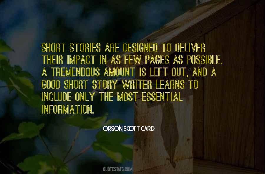 Quotes About Short Story Writing #1574473