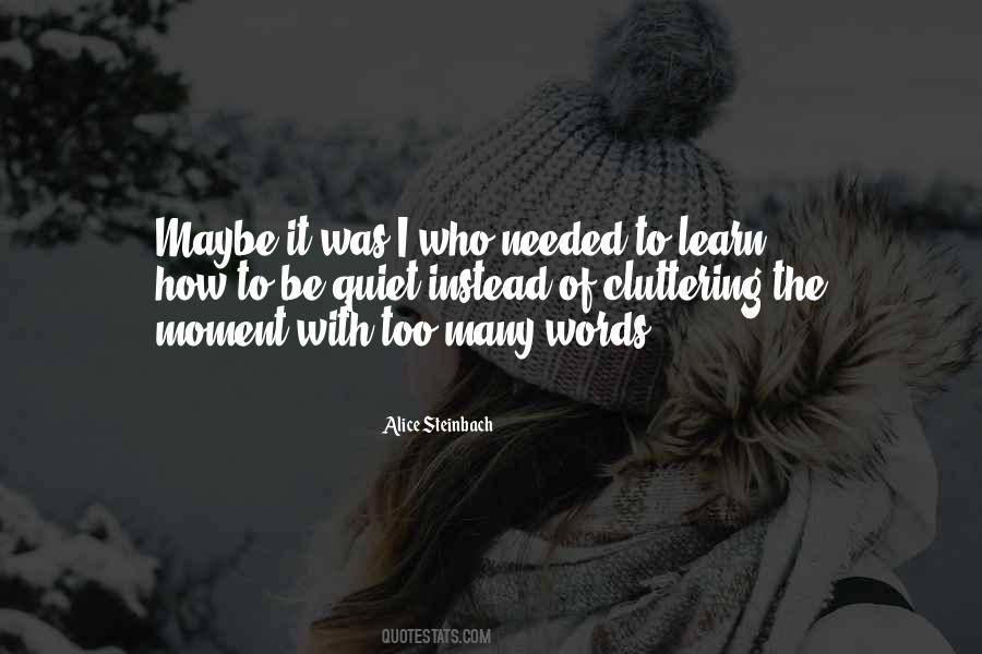 Cluttering Quotes #221086