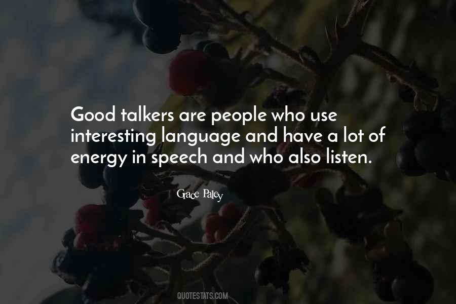 Quotes About Talkers #109963