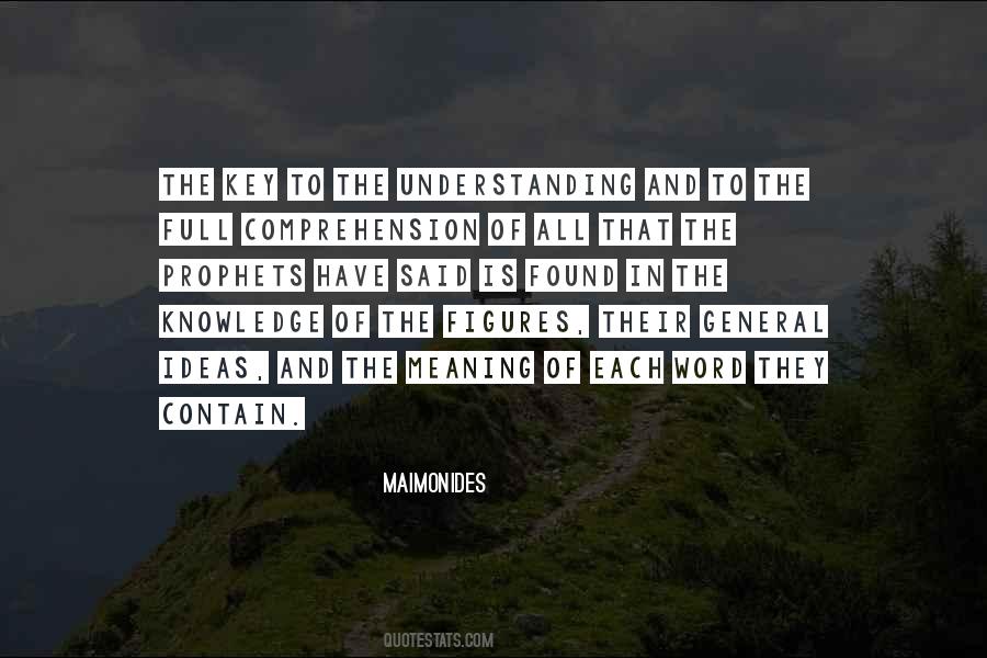 Quotes About Comprehension #1033748