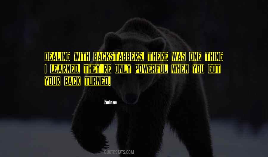 Quotes About Backstabbers #1639310