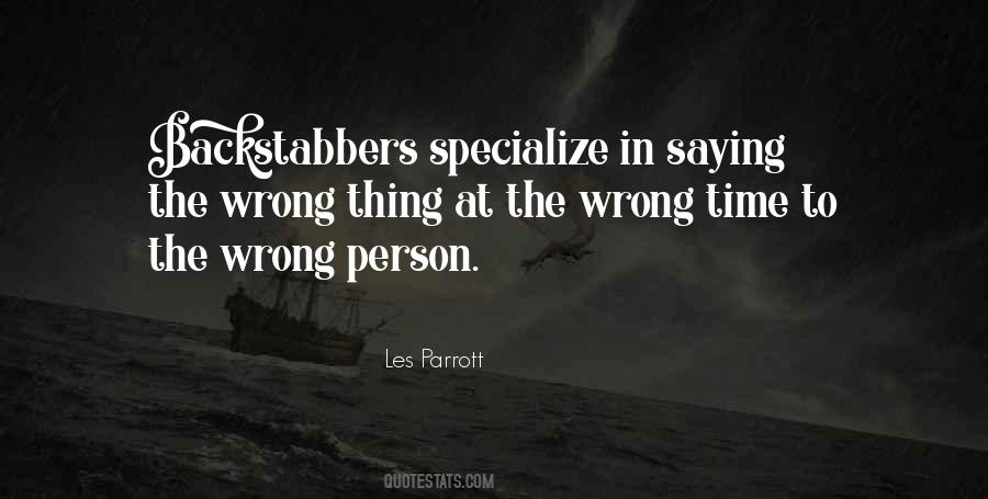 Quotes About Backstabbers #531655