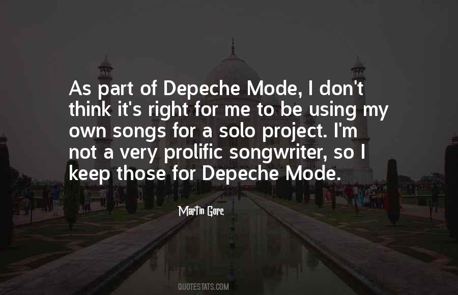 Depeche Quotes #965118