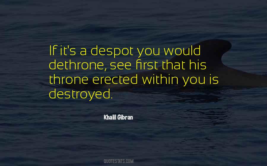 Dethrone Quotes #949312