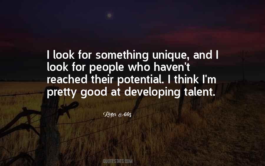 Quotes About Potential Talent #86918