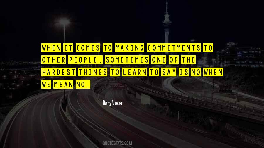 Quotes About No Commitments #138126