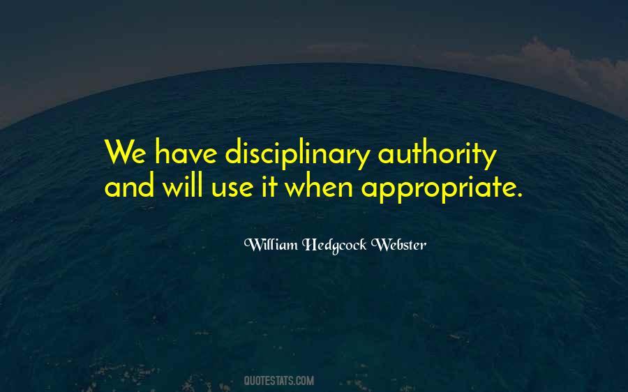 Disciplinary Quotes #323541