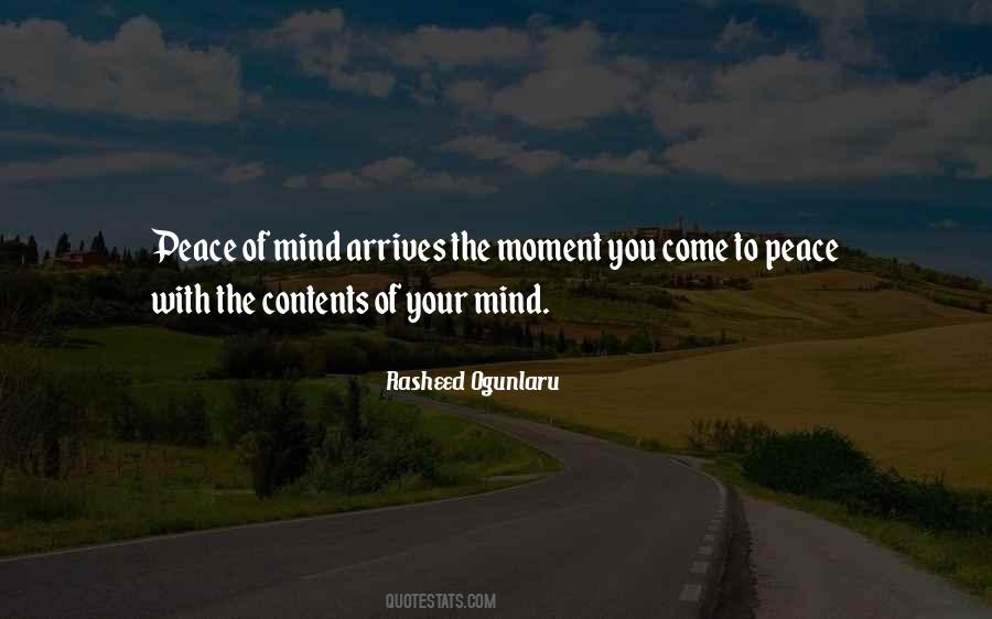 Quotes About Peace Of Mind #1332359