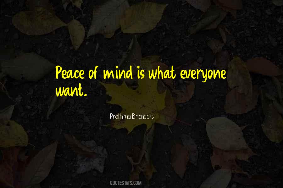 Quotes About Peace Of Mind #972638